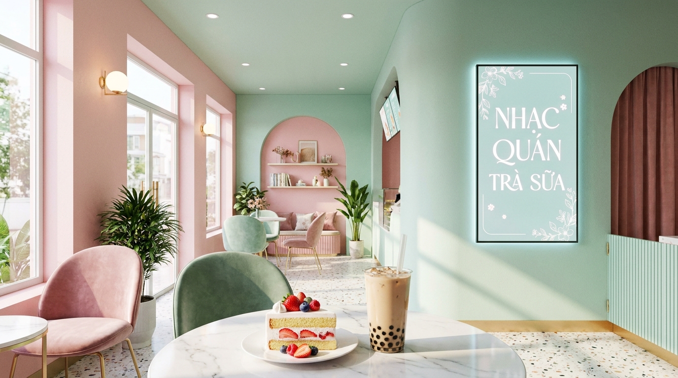 nhạc nền cho quán trà sữa tiệm bánh ngọt ngào dễ chịu