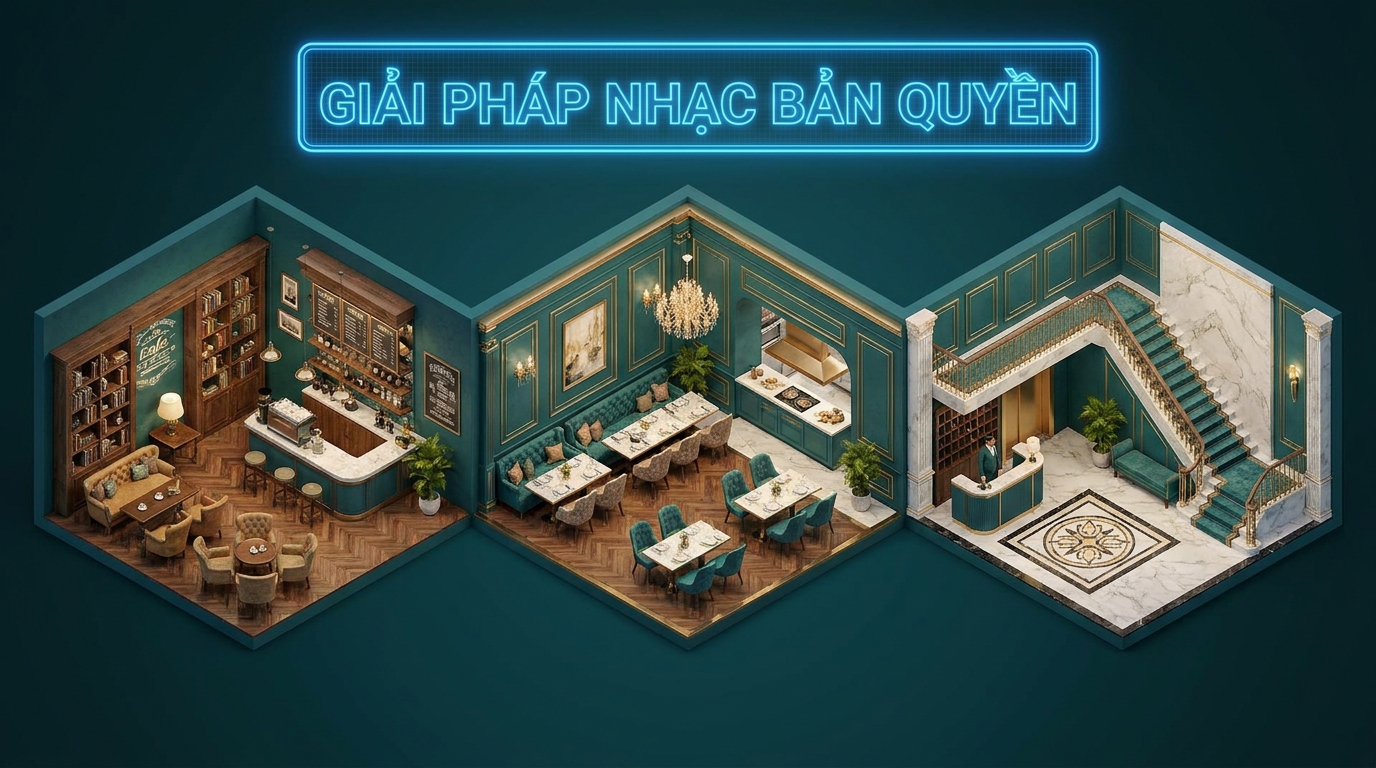 giải pháp nhạc nền bản quyền an toàn cho mô hình kinh doanh F&B
