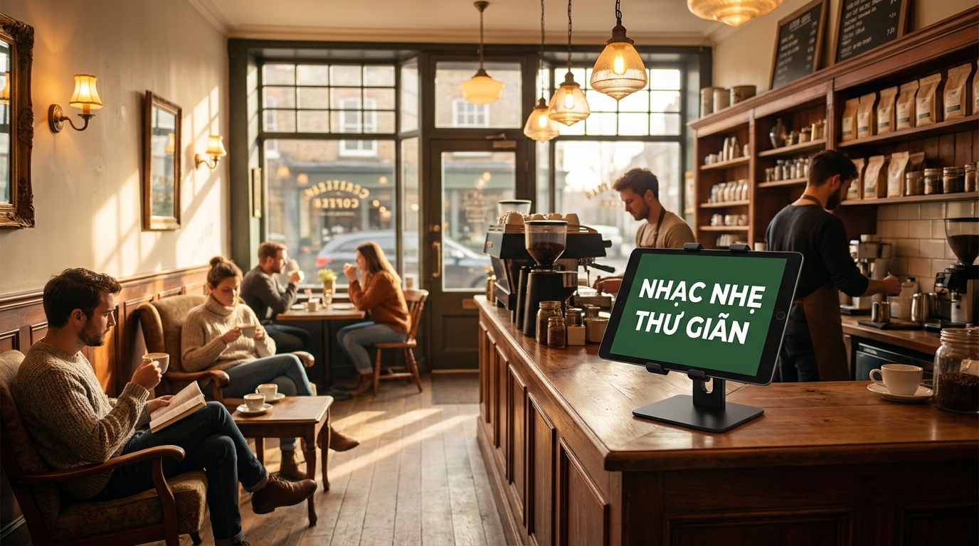 quán cà phê có cần mua giấy phép k khi mở nhạc nhẹ thư giãn phục vụ khách