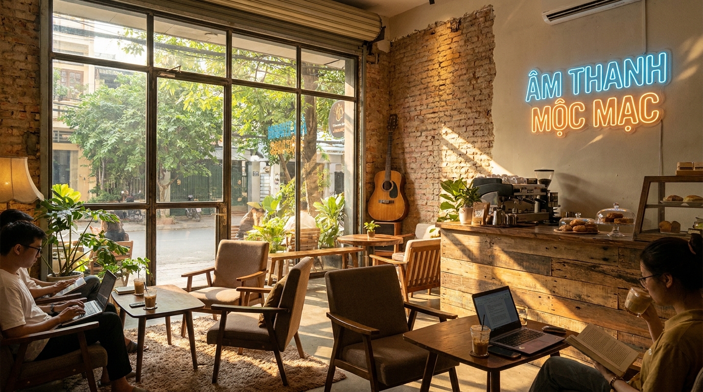 cách chọn nhạc acoustic cho quán cà phê thư giãn buổi sáng
