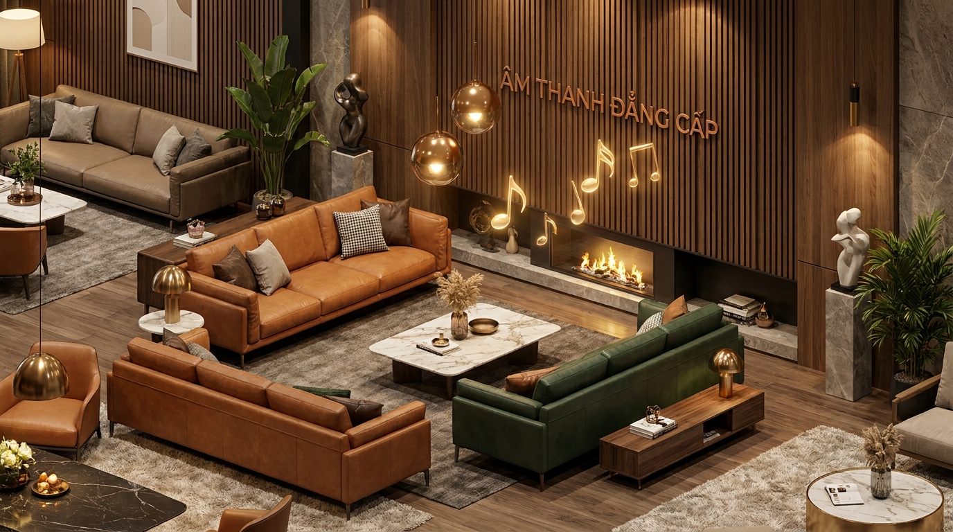 cách chọn nhạc nền cho showroom nội thất acoustic piano