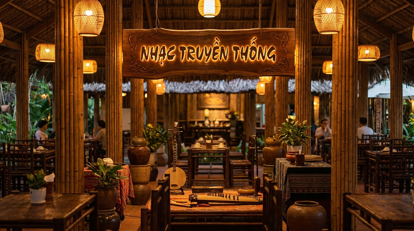 nhạc truyền thống cho nhà hàng khu nghỉ dưỡng sinh thái an toàn bản quyền