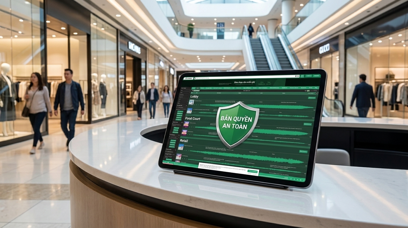 nhận báo giá giải pháp nhạc nền bản quyền b2b cho shopping mall từ audiobay