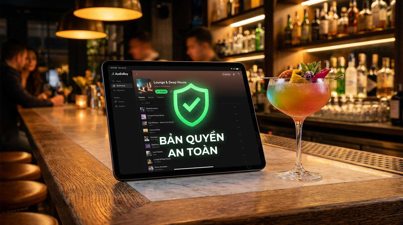 giải pháp nhạc nền bản quyền an toàn cho quán bar pub từ audiobay