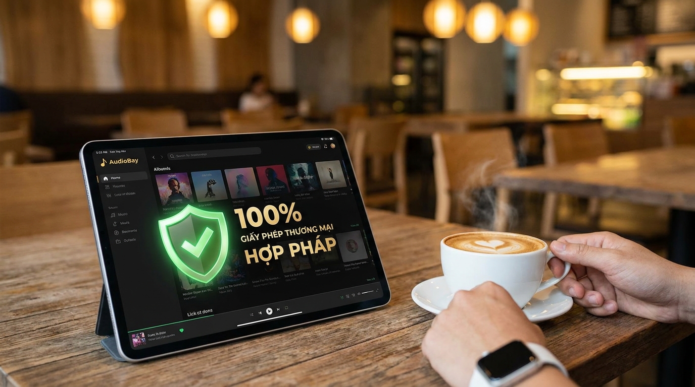 giải pháp nhạc nền thương mại an toàn pháp lý từ audiobay cho nhà hàng